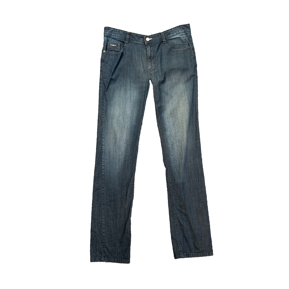 Burberry Jeans Mens 33 Blue Slim Straight Leg Mid Rise Denim Stretch Cotton